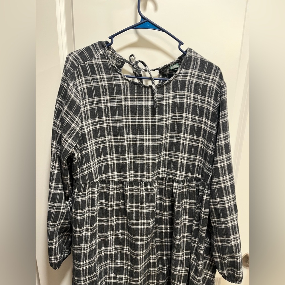 Wild Fable Black & White Plaid Dress XL